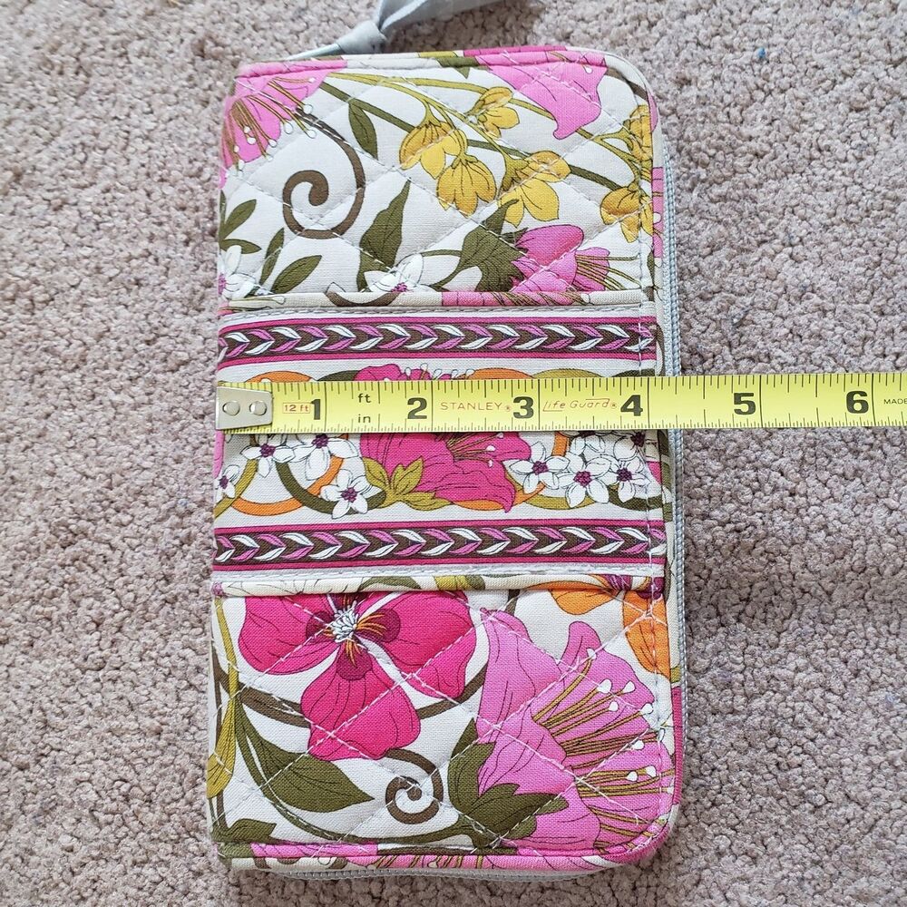 Vera Bradley Zip Around Accordion Wallet Tea Garden Floral Clean Card ID Holder - Picture 6 of 6